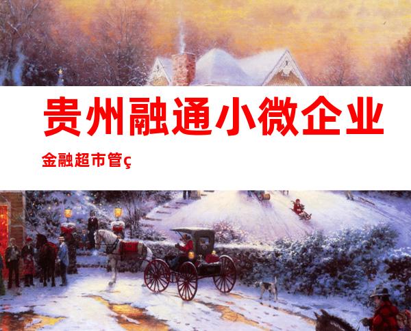 贵州融通小微企业金融超市管理有限公司